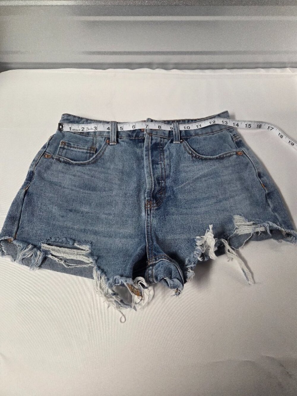 Wild Fable Blue Denim High Rise Distressed Shorts Size 2